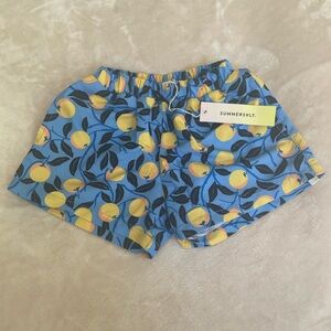 Summersalt swim short in nectarine orchard size 2T